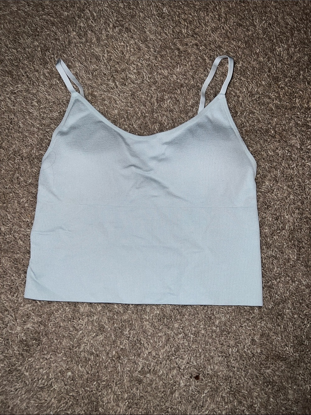 Forever 21 Light Blue Ribbed Camisole Tank Top